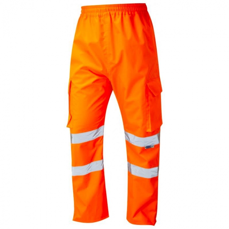 Leo Workwear L01-O Appledore Hi Vis Superior Cargo Overtrouser Orange